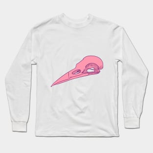 Pink Skull Raven Long Sleeve T-Shirt